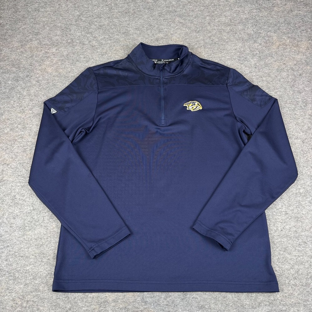 Levelwear 1/4 Zip Nashville Predators NHL Pullover Shirt Mens Medium M